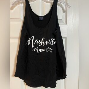 Esprit Black Nashville Music City Tank Top